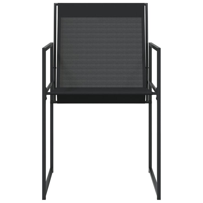 Sedie da Giardino 4 pz Neri in Acciaio e Textilene 4008593