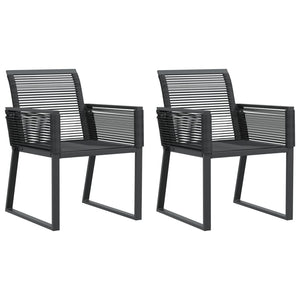 vidaXL Sedie da Giardino Set 2 pz Polyrattan Nero