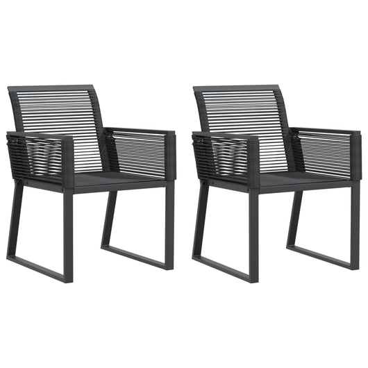 vidaXL Sedie da Giardino Set 2 pz Polyrattan Nero