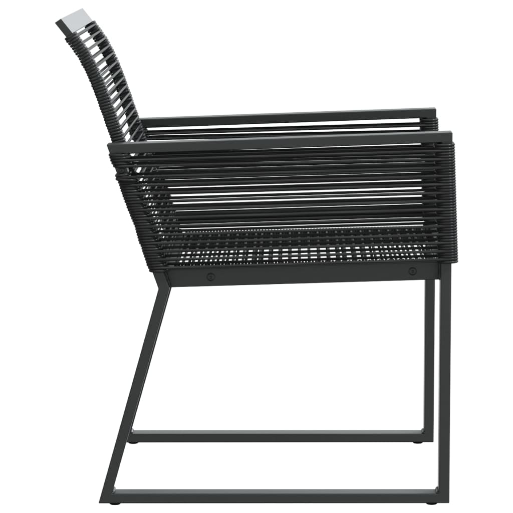vidaXL Sedie da Giardino Set 2 pz Polyrattan Nero