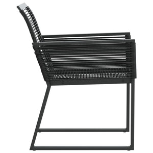 vidaXL Sedie da Giardino Set 2 pz Polyrattan Nero