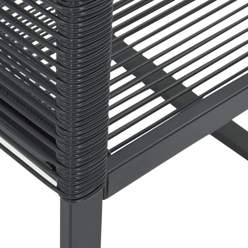 vidaXL Sedie da Giardino Set 2 pz Polyrattan Nero
