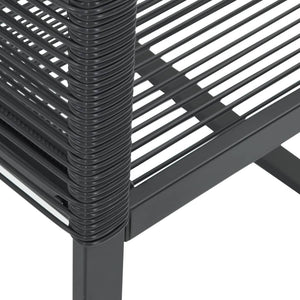 vidaXL Sedie da Giardino Set 2 pz Polyrattan Nero