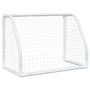 Porte Calcio Bambini 2pz con Pallone Bianco 64x35x48 cm Metallo 4008436