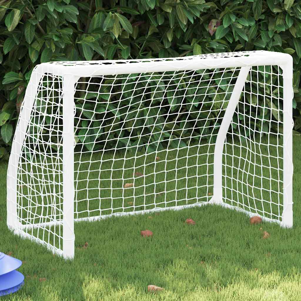 Porte Calcio Bambini 2pz con Pallone Bianco 64x35x48 cm Metallo 4008436