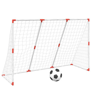 Porte Calcio Bambini con Palloni 2 in 1 Bianche 184x64x124 cm 4008437