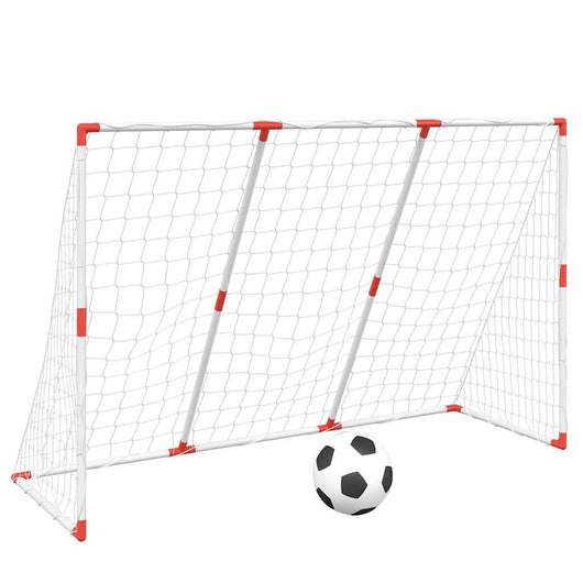 Porte Calcio Bambini con Palloni 2 in 1 Bianche 184x64x124 cm 4008437