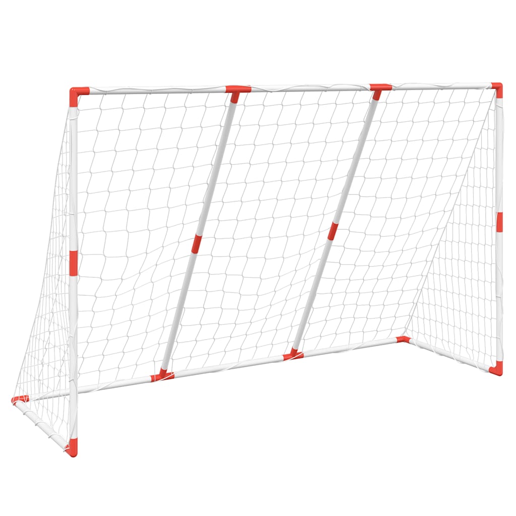 Porte Calcio Bambini con Palloni 2 in 1 Bianche 184x64x124 cm 4008437