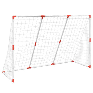 Porte Calcio Bambini con Palloni 2 in 1 Bianche 184x64x124 cm 4008437