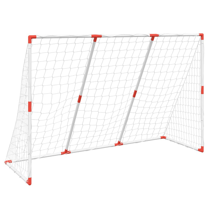 Porte Calcio Bambini con Palloni 2 in 1 Bianche 184x64x124 cm 4008437