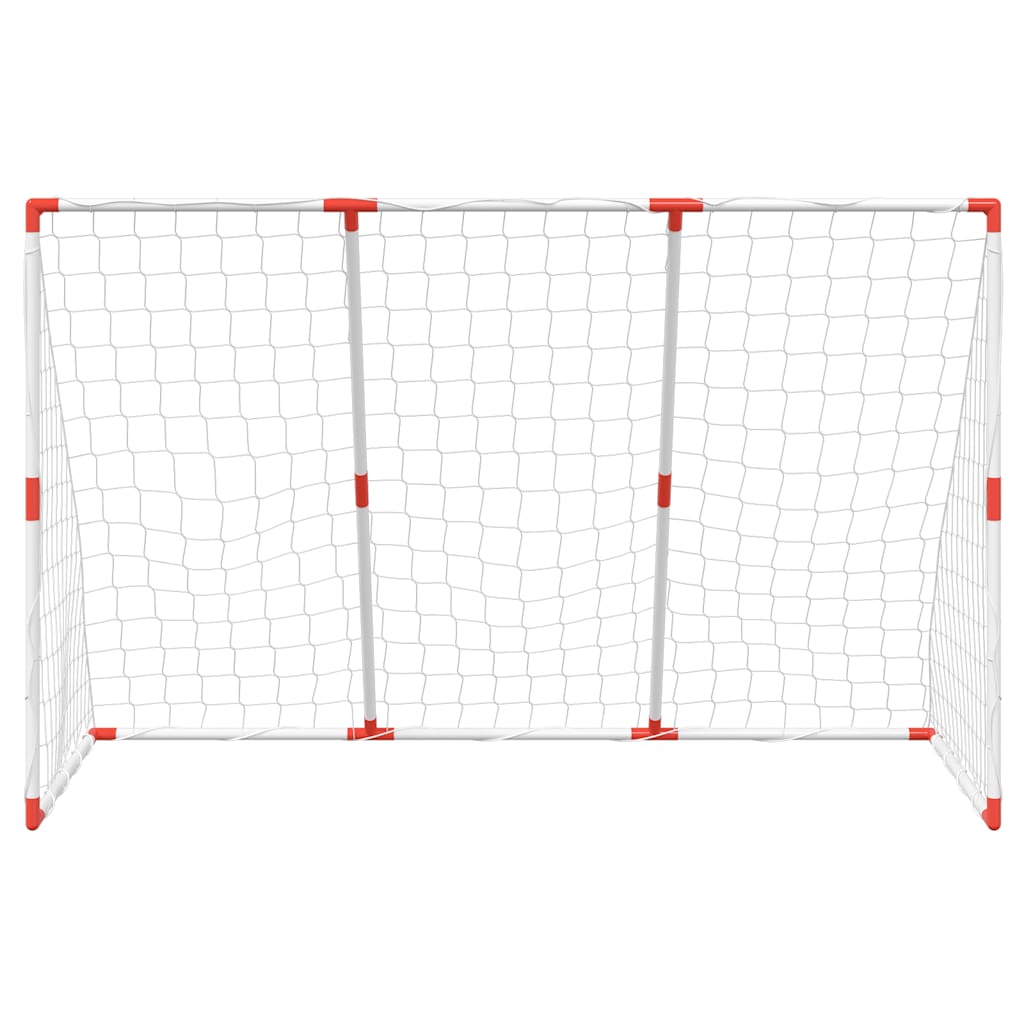 Porte Calcio Bambini con Palloni 2 in 1 Bianche 184x64x124 cm 4008437