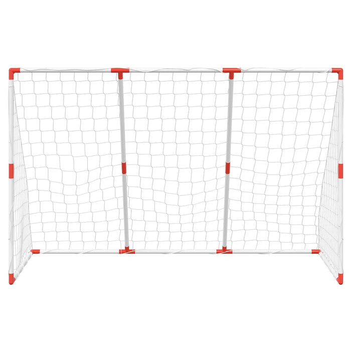 Porte Calcio Bambini con Palloni 2 in 1 Bianche 184x64x124 cm 4008437