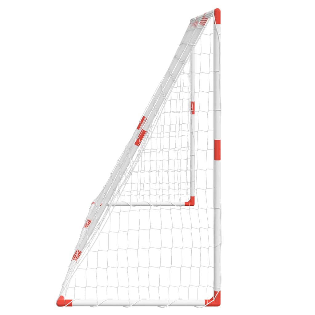 Porte Calcio Bambini con Palloni 2 in 1 Bianche 184x64x124 cm 4008437