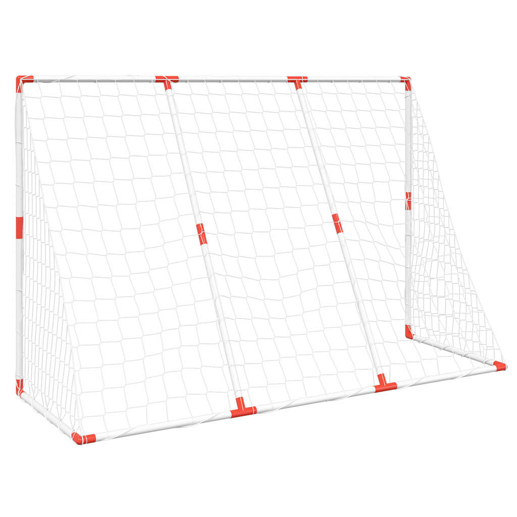 Porte Calcio Bambini con Palloni 2 in 1 Bianche 184x64x124 cm 4008437