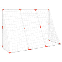 Porte Calcio Bambini con Palloni 2 in 1 Bianche 184x64x124 cm 4008437