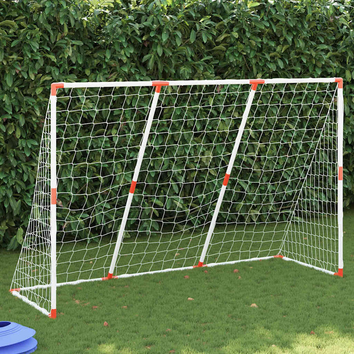 Porte Calcio Bambini con Palloni 2 in 1 Bianche 184x64x124 cm 4008437