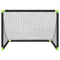 Porta da Calcio per Bambini Pieghevole Nera 90x64x64 cm 4008438