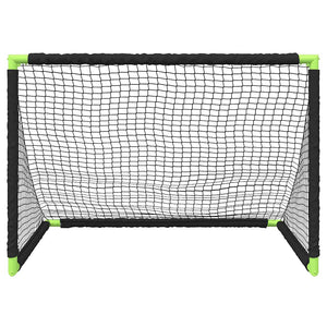Porta da Calcio per Bambini Pieghevole Nera 90x64x64 cm 4008438