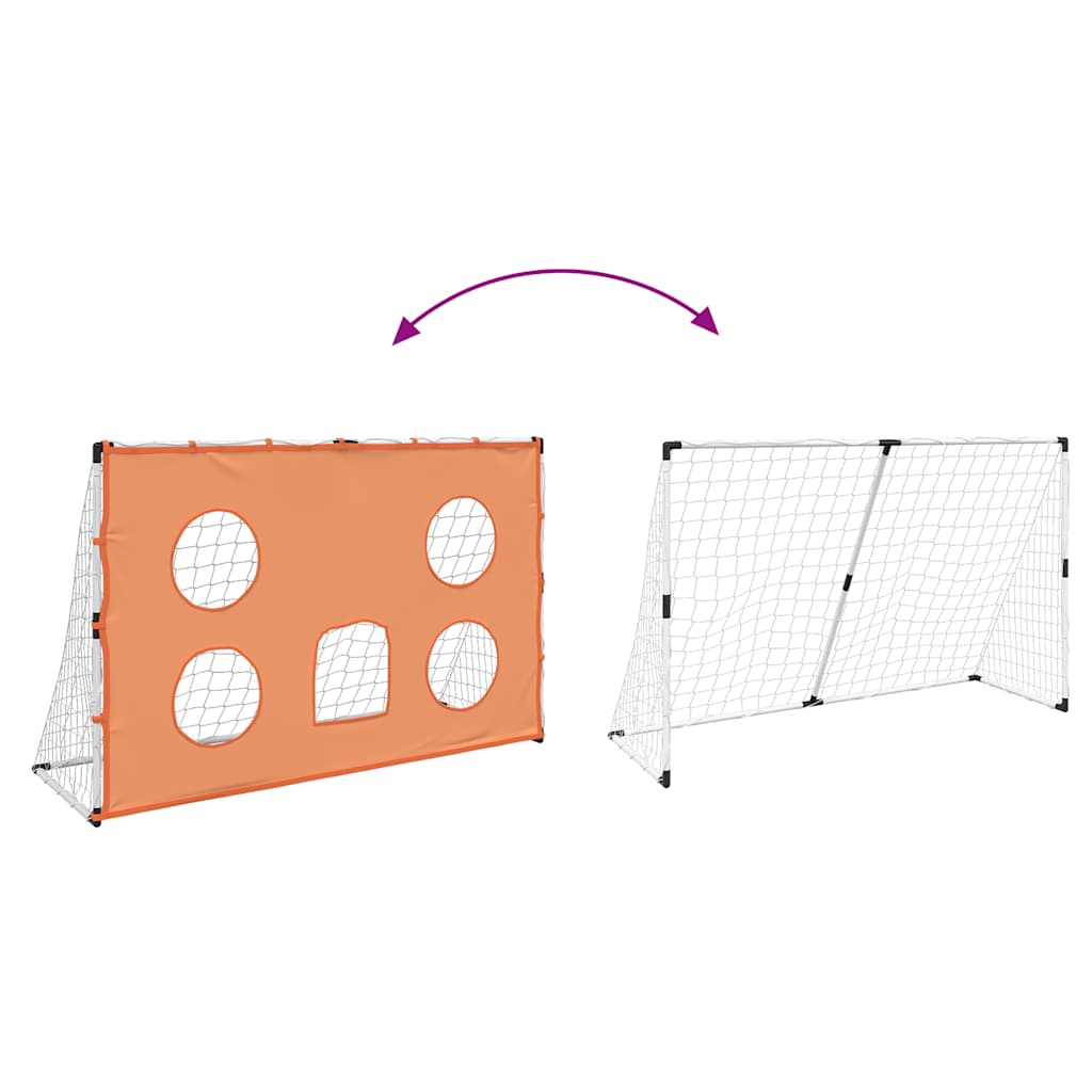 Porta Calcio Bambini Tappeto Bersagli e Pallone 182x62x118 cm 4008439