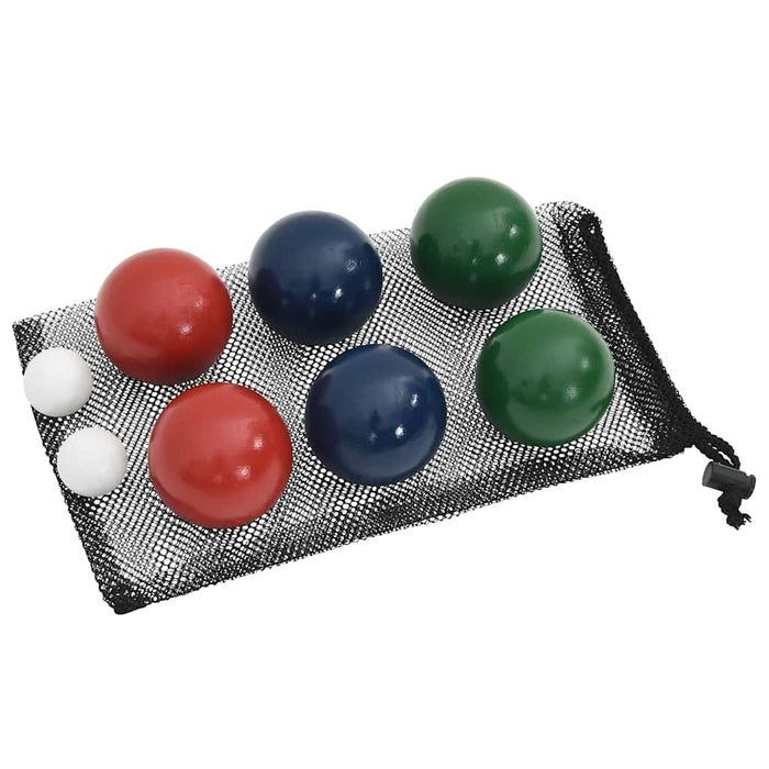 Set Bocce 8 pz con Custodia Trasporto in Legno Massello di Pino 4008441