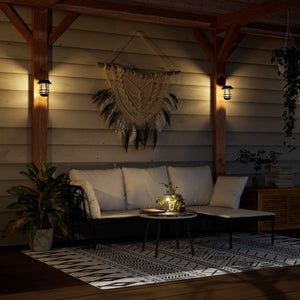 vidaXL Lanterne Solari da Parete per Esterni 2 pz Bianche