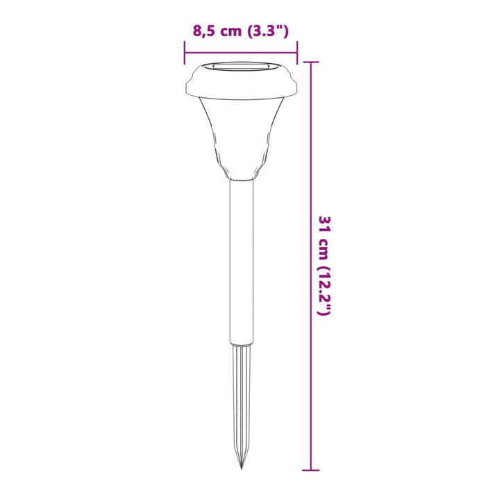Luci Solari per Percorsi con Picchetti 12 pz Bianche 4008190