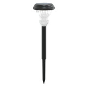 Set di 12 luci solari decorative da giardino 8,5 x 31 cm con accensione automatica stile moderno plastica nera 02_0056664