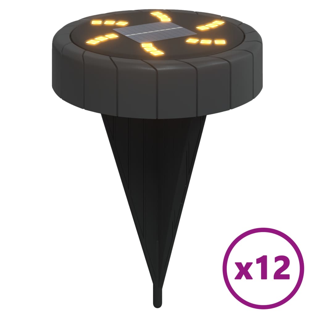 Luci Solari da Terra con Picchetti da Esterno 12pz Bianco Caldo 4008195