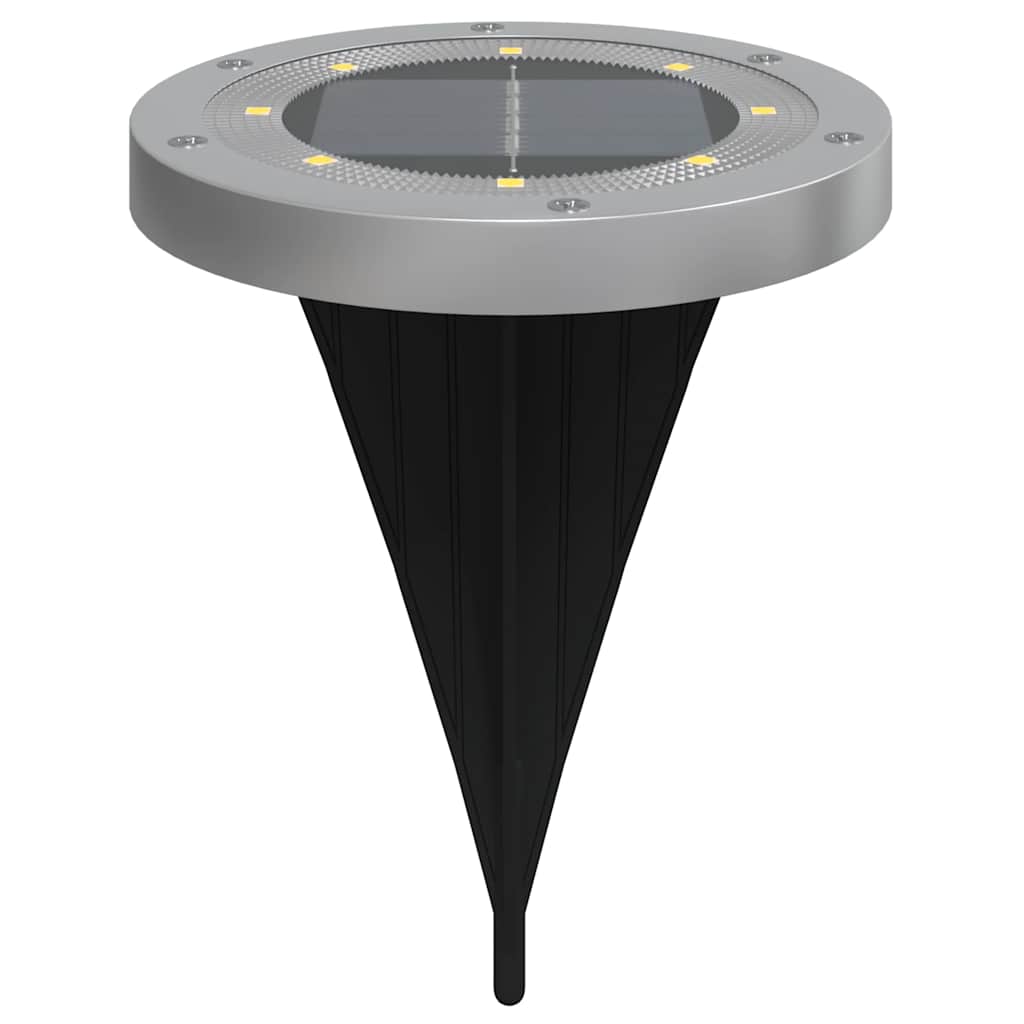 Set di 4 luci solari da giardino 11 x 13 cm impermeabili accensione automatica nere PS 02_0056671