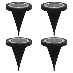 Luci Solari da Terra con Picchetti da Esterno 4pz Bianco Caldo 4008202