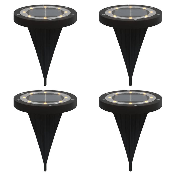 vidaXL Luci Solari da Terra con Picchetti da Esterno 4pz Bianco Caldo