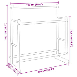 Appendiabiti 100x30x100 cm in Bambù 368042