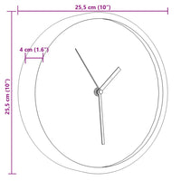 Orologio da Parete Rosa Ø25,5 cm Polistirene e Vetro 4008399