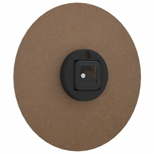 Orologio a Parete Giallo e Nero Ø30 cm in Legno Multistrato