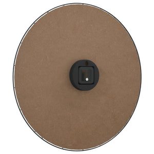 Orologio a Parete Giallo e Nero Ø50 cm in Legno Multistrato