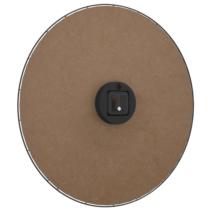 Orologio a Parete Giallo e Nero Ø50 cm in Legno Multistrato