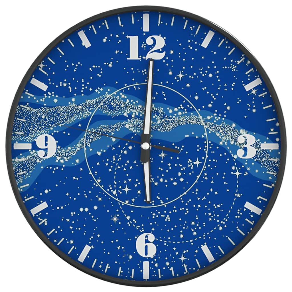 vidaXL Orologio a Parete con Ore e Lancette Luminose Blu Ø30 cm