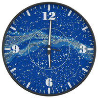 vidaXL Orologio a Parete con Ore e Lancette Luminose Blu Ø30 cm
