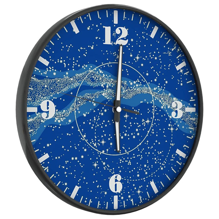 vidaXL Orologio a Parete con Ore e Lancette Luminose Blu Ø30 cm