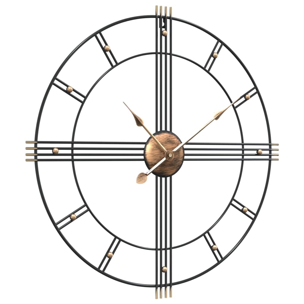 Orologio da Parete Nero Ø60 cm in Ferro 4008410