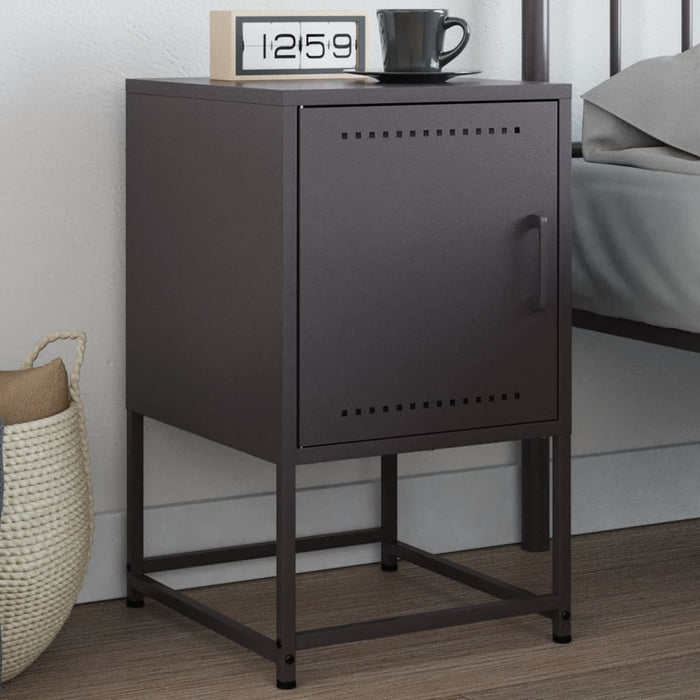 Comodino Nero 36x39x60,5 cm in Acciaio 846446