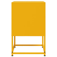 Comodino-Tavolino da notte Giallo Senape 36x39x60,5 cm in Acciaio 846126