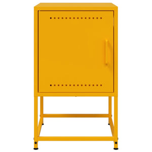Comodini 2 pz Giallo Senape 36x39x60,5 cm in Acciaio 846453