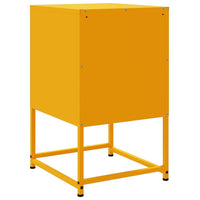 Comodini 2 pz Giallo Senape 36x39x60,5 cm in Acciaio 846453
