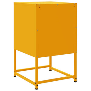 Comodini 2 pz Giallo Senape 36x39x60,5 cm in Acciaio 846453