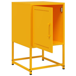 Comodini 2 pz Giallo Senape 36x39x60,5 cm in Acciaio 846453