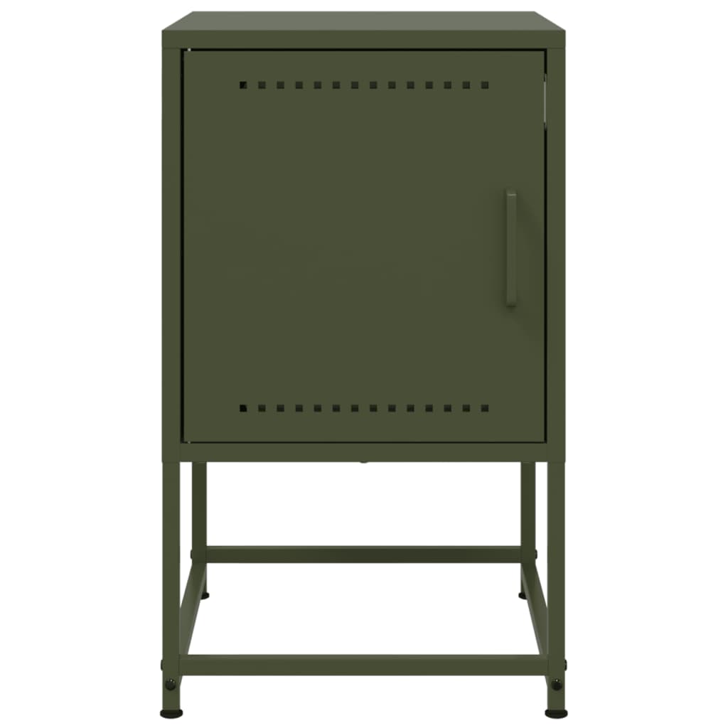 Comodini 2 pz Verde Oliva 36x39x60,5 cm in Acciaio 846455