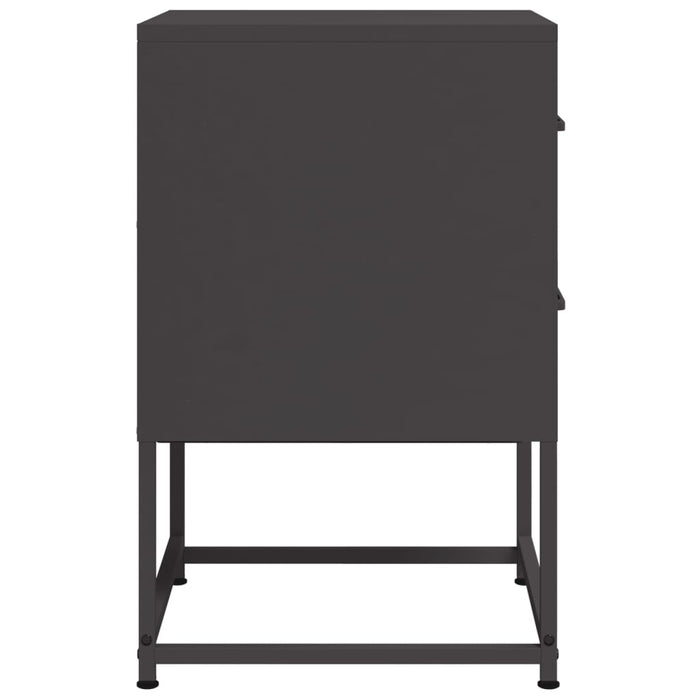 Comodino Nero 36x39x60,5 cm in Acciaio 846458