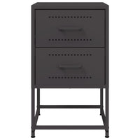 Comodini 2 pz Neri 36x39x60,5 cm in Acciaio 846459