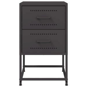 Comodini 2 pz Neri 36x39x60,5 cm in Acciaio 846459